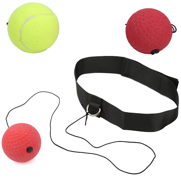 3 stk. sæt Boksebold Fighting Training Bounce Response Ball Hovedmonteret tilbehør