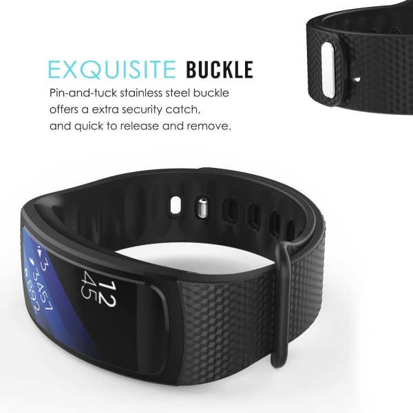Samsung Gear Fit 2 Smartwatch Armband, Watch Band Flexible och Silikon för Samsung  Gear Fit 2 Tracker d'activité Ecran, Noir 1536 | Fyndiq