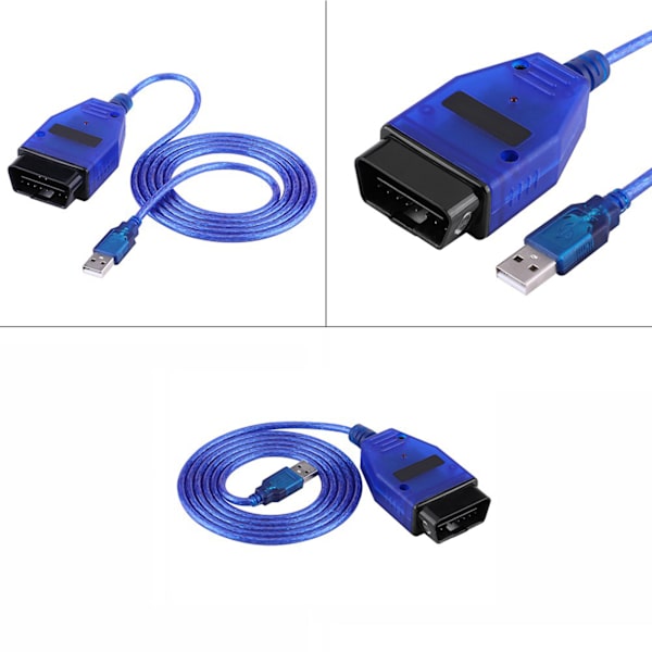 Bil OBD2 USB Kabel Scanner Scan Tool för KKL 409.1 Blue