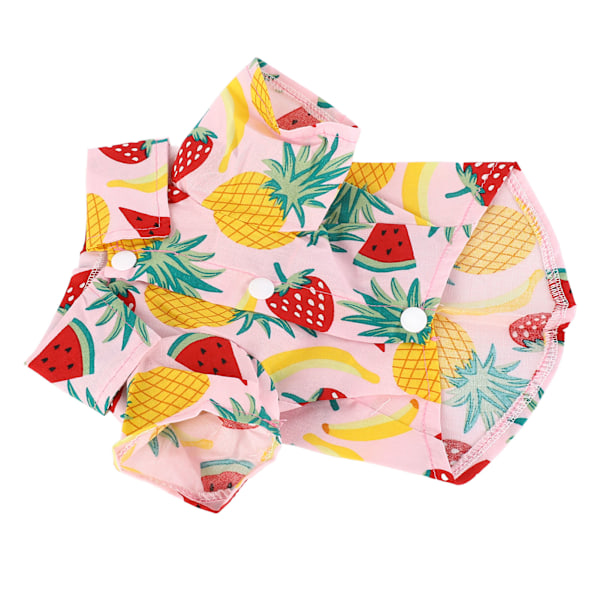 Hundskjorta Hudvänlig Andas modetvättbara husdjurskläder för vårsommar XZCS13 Ananas Rosa S