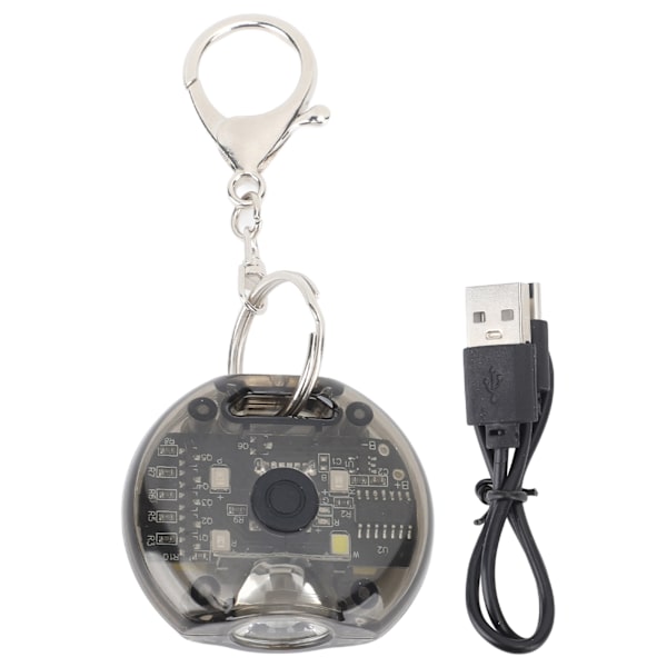 Utomhus Mini Strong Light Ficklampa Bärbar Uppladdningsbar Nyckelring Ficklampa med magnetisk botten