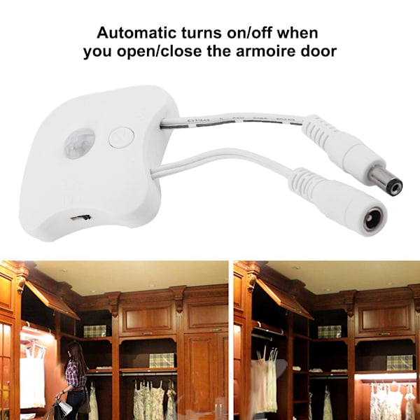 DC5-24V Infraröd Människokroppens rörelsesensor Induktionsbrytare för Armoire Light Lamp