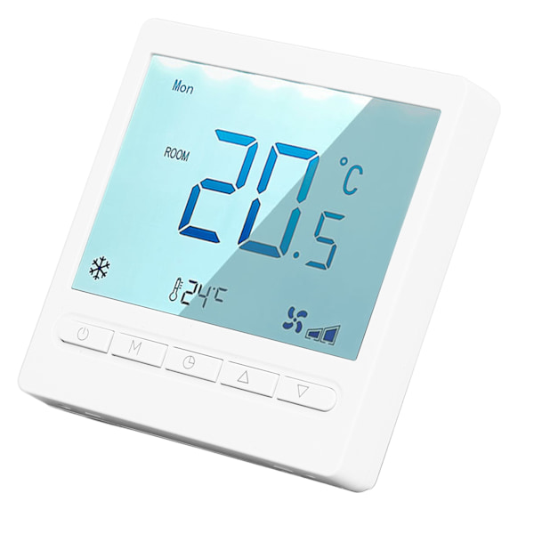 Programmerbar Termostat Høj Præcision LCD-Termostat til Stor Skærm til Stue, Soveværelse, Spisestue, Gang, AC230V