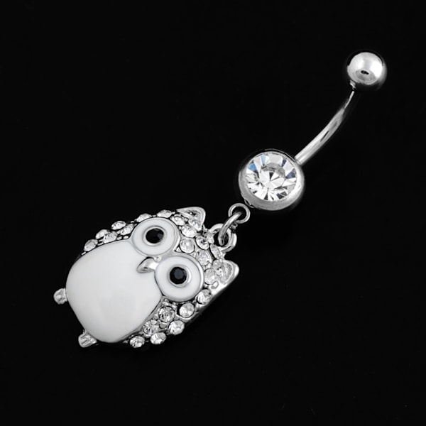 Kvinnor Uggla Belly Navel Button Q00939 Rostfritt stål Legering Body Smycken