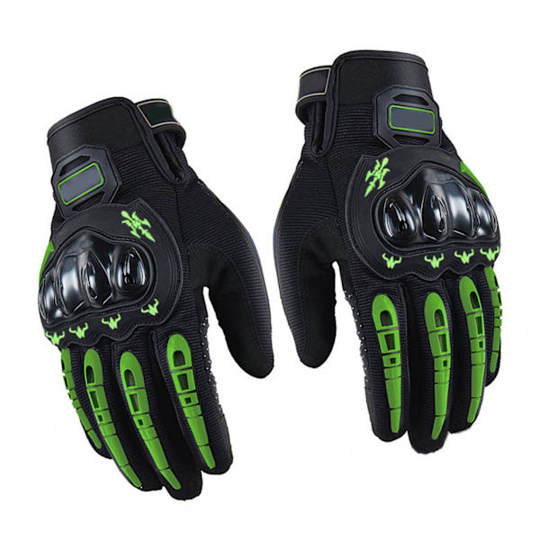 Full Finger Touch Screen Motorcykel Handskar Andas Touchscreen Handskar med Full Hand Green