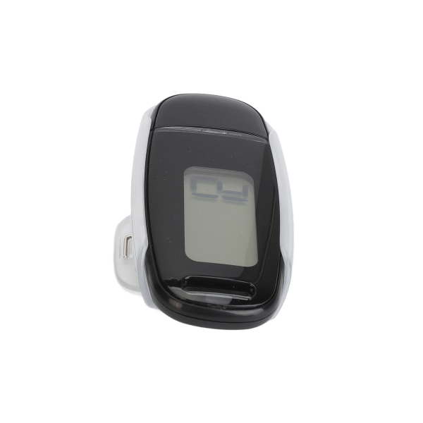 Skridttæller Stor LCD-skærm USB Opladbar Præcis Bærbar Let Skridttæller med Snøre til Kvinder Mænd Børn Sort