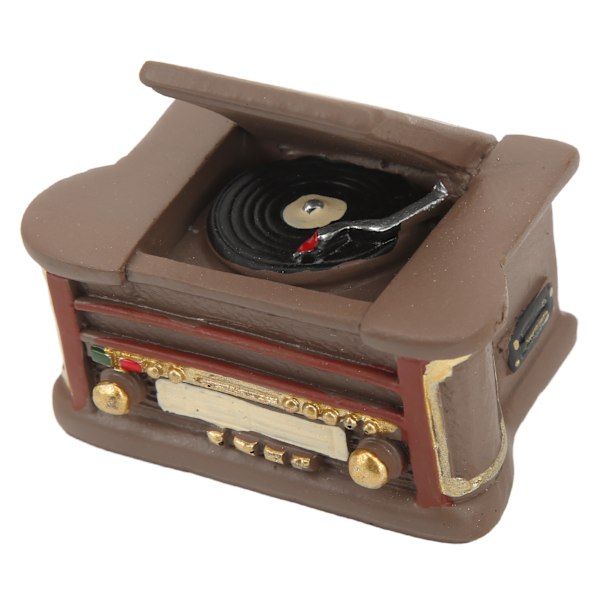 Nukkekodin Mini-soittimella Simulointi DIY Käsintehty 1:12 Nukkekodin Mini Retro-soittimella Malli Nukkekodin Tarvikkeille
