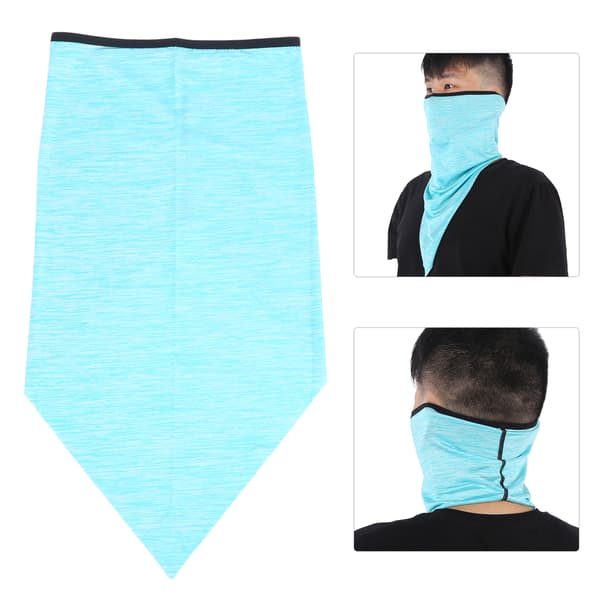 LF7159 Utendørs Ice Silk Solbeskyttelse Skjerf Sommer Sykling Hodeplagg Herre Dame Skjerf Blå