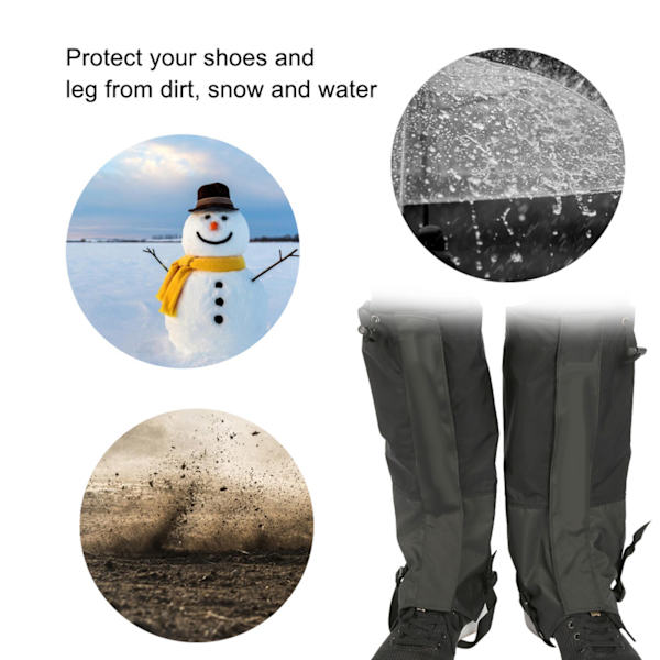 Vattentät, justerbar bendamasker Outdoor Sho Cover Legging Snow Protection Guard