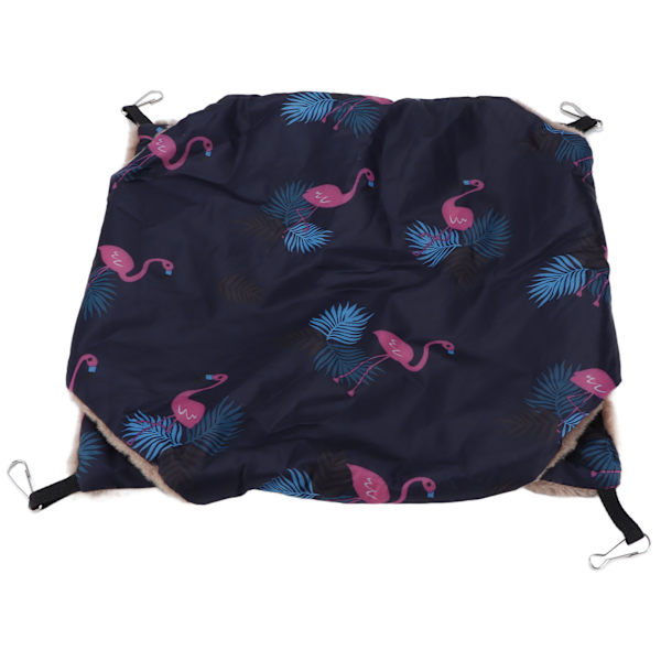 Lemmikkieläinten kaksikerroksinen lämmin riippumatto Helppo puhdistaa ja asentaa Riippuva oravan makuupussi (S Flamingo)