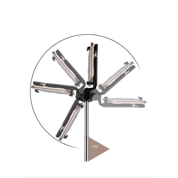 Selfiestick Bluetooth med Tripod Svart black