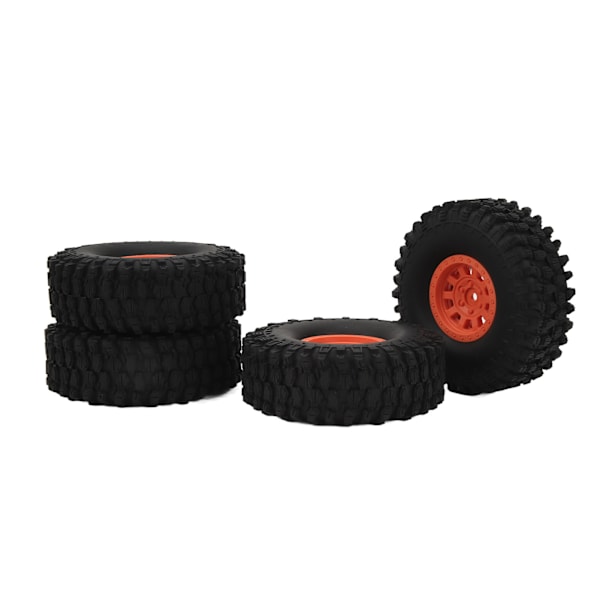 4 kpl RC-auton renkaat 120 mm 1,9 tuuman kumia 10 säteen nylonilla varustettavat navat RC-auton osat Axial SCX10 90046 Traxxas Redcat GEN8 Orange