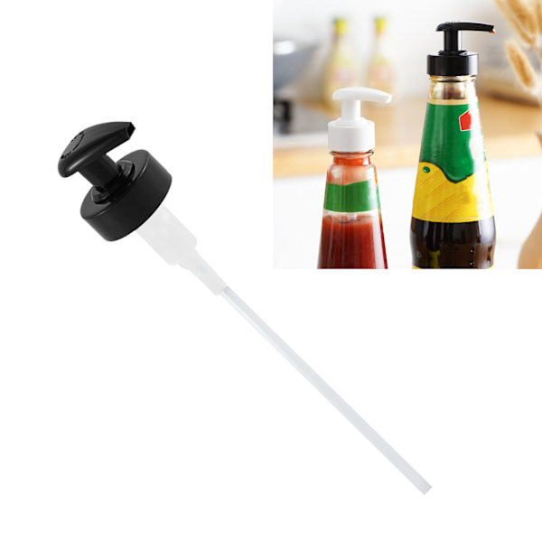 Gallon Pump Dispenser Kryddor Flaska Pump Dispenser Plast Kökstillbehör för hushåll Svart kaliber 3,4 cm / 1,3 tum
