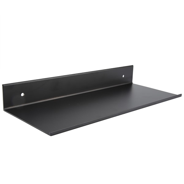Sort badeværelse Enkellags Space Aluminium Matt Hylde (#50cm)