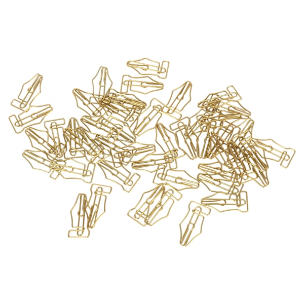 100 stk. Fancy Papirclips Store Plastbelagte Tråd Multi Purpose Pen Formede Papirclips til Hjem Skole Kontor