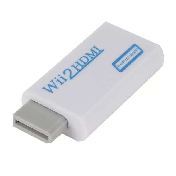 Wii til HDMI-adapter, Wii til HDMI-konverter med 1080p/720p Hd støtter alle Wii-skjermmoduser (hvit)