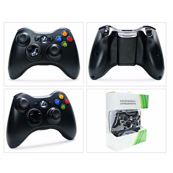 360 Wired Gamepad Kannettava PC Peliohjain Konsoli Peliohjain Joypad Win 10 Pelitarvikkeet, malli: Musta 68