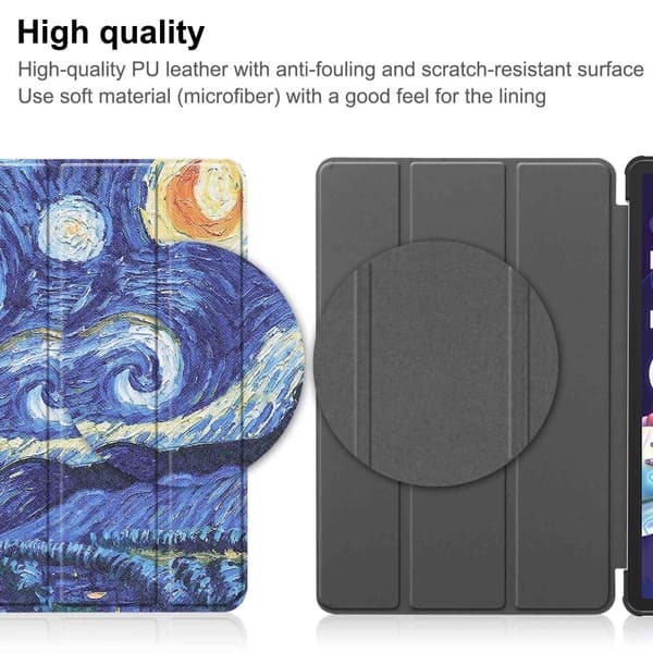 Lenovo Tab P11 Pro (2. generasjon) lærfutteral med trefoldig mønster Stjernehimmel Blå blue