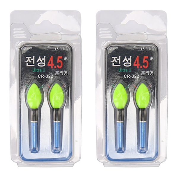4 st Bobber Light Glow Sticks Återanvändbar glödlampa typ Elektronisk fiskeflottor Light Stick för nattfiske Green
