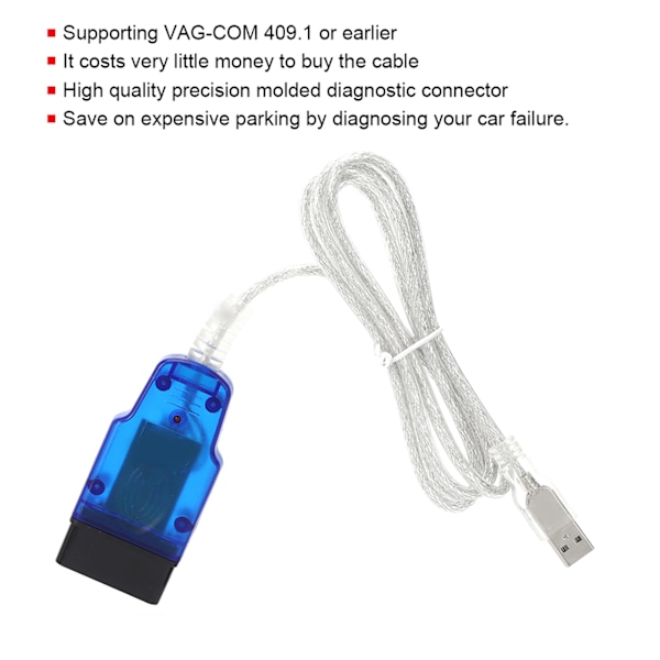 Bildiagnostisk scanner værktøjssæt 409.1 USB-testledning-fingeraftryksbeskyttelse