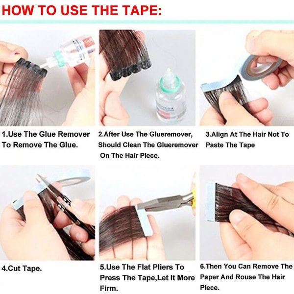 1 rull dobbeltsidig lim for tape i hårforlengelser Skin Weft