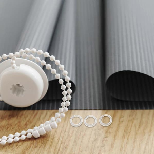 Plastgardinringer Perforerte gardinringer for vinduer med 100 stk.[LD]