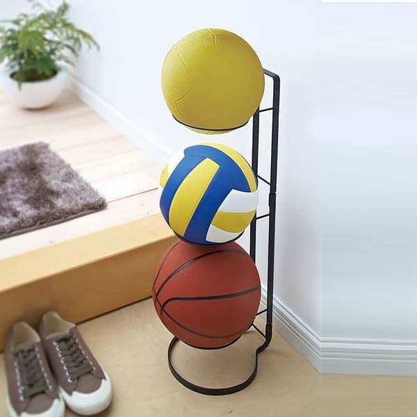 Basketballstativer Hjemme Boldopbevaring Stativ Jern Multi Layer Fodbold Bold Display Stativ