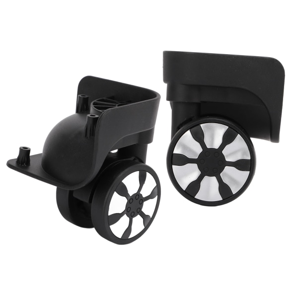 1 par resväskor svängbara hjul plast stumma resväska svängbara hjul utbytesdelar svart