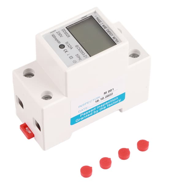 5‑32A 230V 50Hz LCD-display Enkeltfaset Energimåler DIN-skinnemontering DDS528