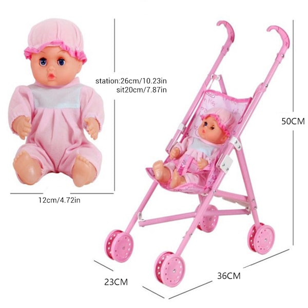 Baby-nukke vaunusetillä, Baby-nukke Rattailu Lelusetti Lapsille