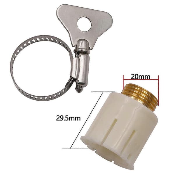 Universaladapter til badekararmatur til haveslange, 1/2 tomme og 3/4 tomme 2-i-1 hunforbindelse