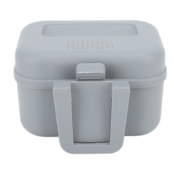 Fiske Live Bait Box Fiske Bait Station Plast Vanntett Maskbetesholder Varmebestandig Live Bait Container Grå S