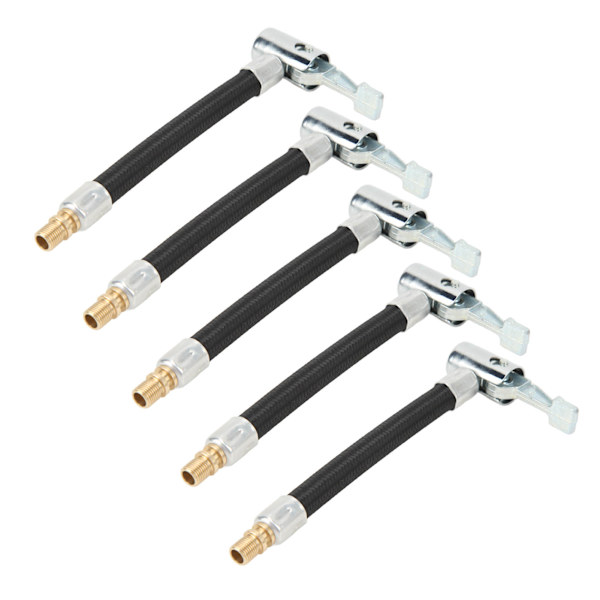 5 stk 10 cm Dekk-inflator-slange Rask inflasjon Lekkasjefri luftpumpe-slange-adapter for bil motorsykkel sykkel