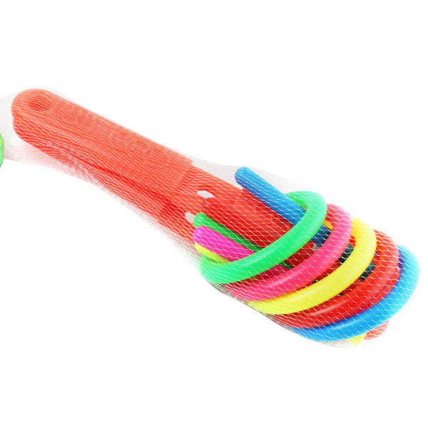 Circle Toss Game Set Colorful Cross 5 Rings Plast Hand Eye Coordination Odling Gräsmatta Utomhusspel
