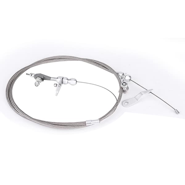 For Ford C6 Rustfritt stål Flettet Kick Down-kabel Transmisjon Sperre Kickdown