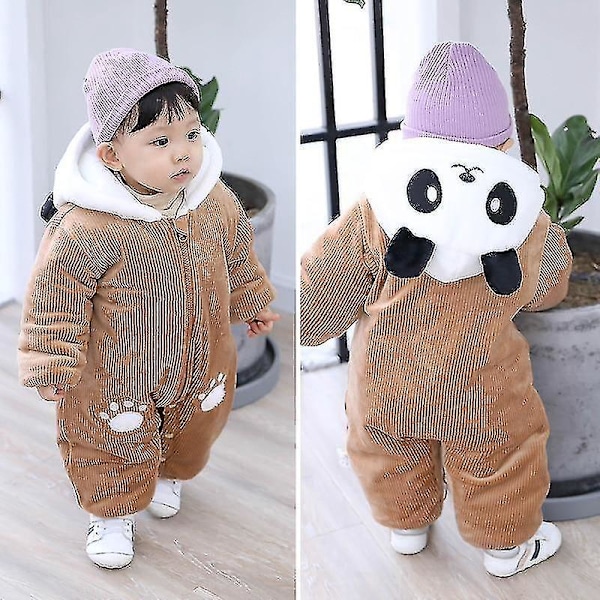 Vintermode Baby Hooded Jumpsuit Blå Overall