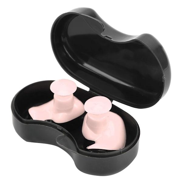 Vattentät silikon, dammsäker spiralöronpropp för barn och vuxna simtillbehör (rosa)