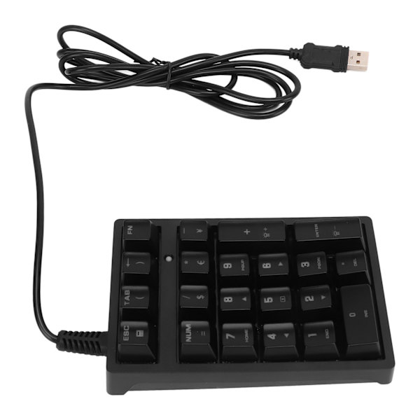 Mekanisk numerisk tastatur Trådløs 21 taster Blå bryter Farge LED USB Bærbar K21 Numpad for bærbar PC