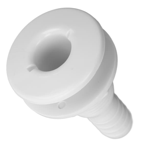 Boat Through Hull Connector 3/4in ABS Plastic Hose Fitting Accessories Drain Outlet White