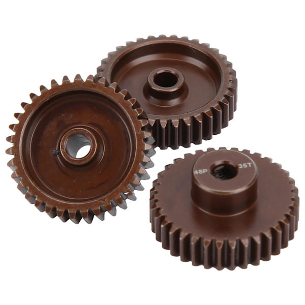 3 kpl timantinpunainen 3,175 mm 48DP 35T moottorivaihde 1/10 RC-auton harjattomalle harjamoottorille