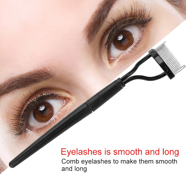 Beauty Makeup Lash Separator Vikbar metall ögonfransborste Kam Mascara Curl Tool