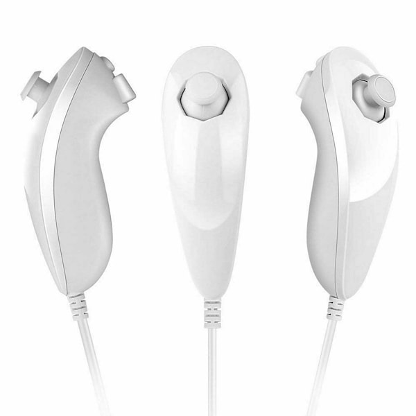 Fjernkontroll og Nunchuck Controller Set Combo kompatibel for klassiske spill