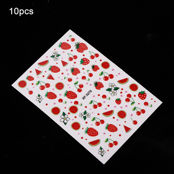 10 kpl 3D Kynsikoriste Tarrat Itsekiinnittyvät DIY Manikyyri Koristeet Kynsi Salonki Koti (XF3270)