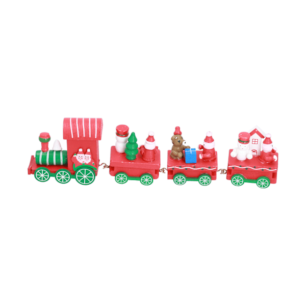 Juletog leker Sett Miniatyr Farge Tegneserie Juletog Modell for Barn Gutter JenterC