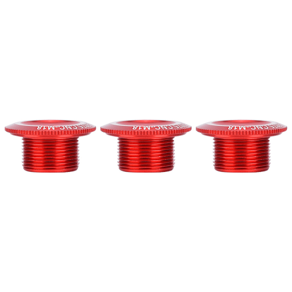 3 stk 18 mm aluminiumlegerings cykelaksel skruemutter tilbehør Cykelvevskydd (rød)