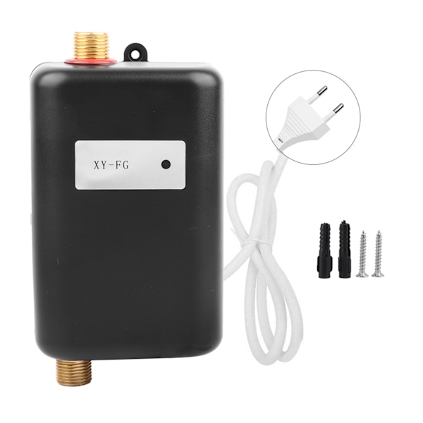 Kaksoiskäyttöinen kodin vedenlämmitin Älykäs keittiön vedenlämmitin Mini nopea lämmityskone indikaattorivärillä musta (EU-pistoke 220V 3800W)