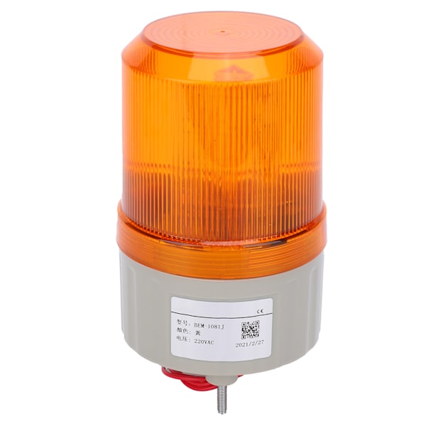 BERM Advarselslys LED Lyd og belysning Nødalarml lampe BEM-1081J 220VAC Gul
