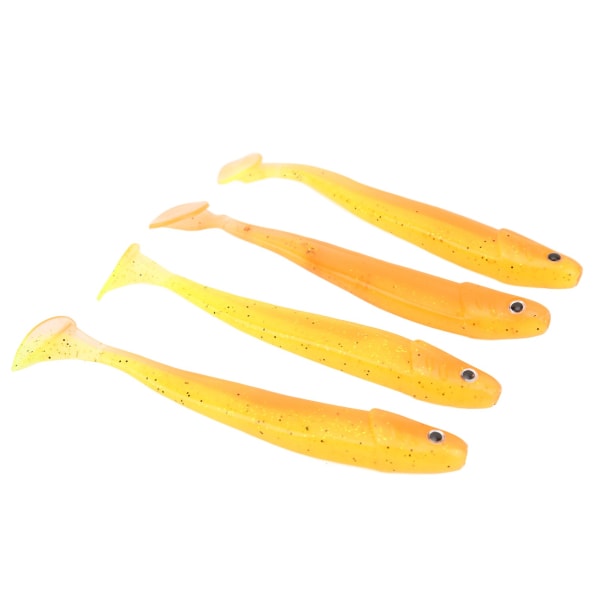 4 stk Fiske bløde agn T-hale fisk krøllet hale maggot bløde agn Havfiskeri lokker Orange