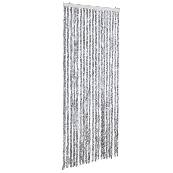 vidaXL Hyttysverho hopea 56x200 cm chenille Silver silver