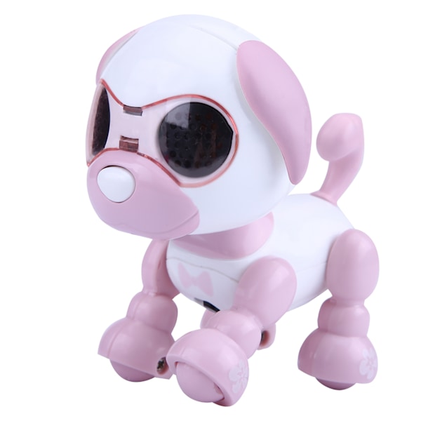 Robot Hund Kæledyrslegetøj Smart Kids Interaktiv Gående Lyd Hvalp LED Optagelse Uddannelsesmæssig Gave (Rosa)